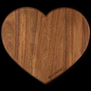 Le Creuset Acacia Wood Heart Serving Board Tray 13" NEW